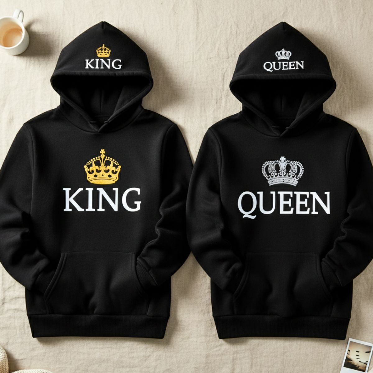 Black King Queen Hoodies