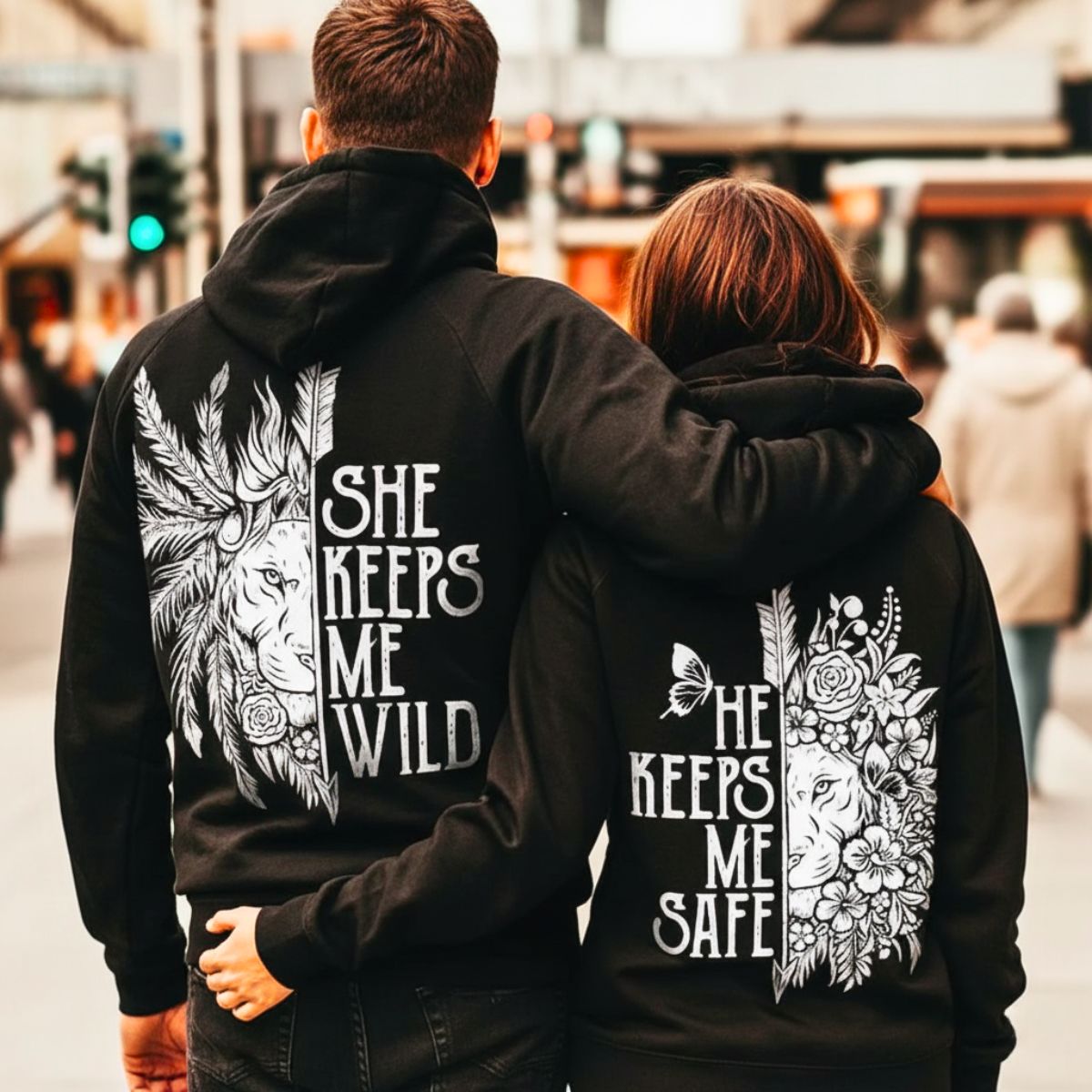 Black Wild & Safe Hoodies