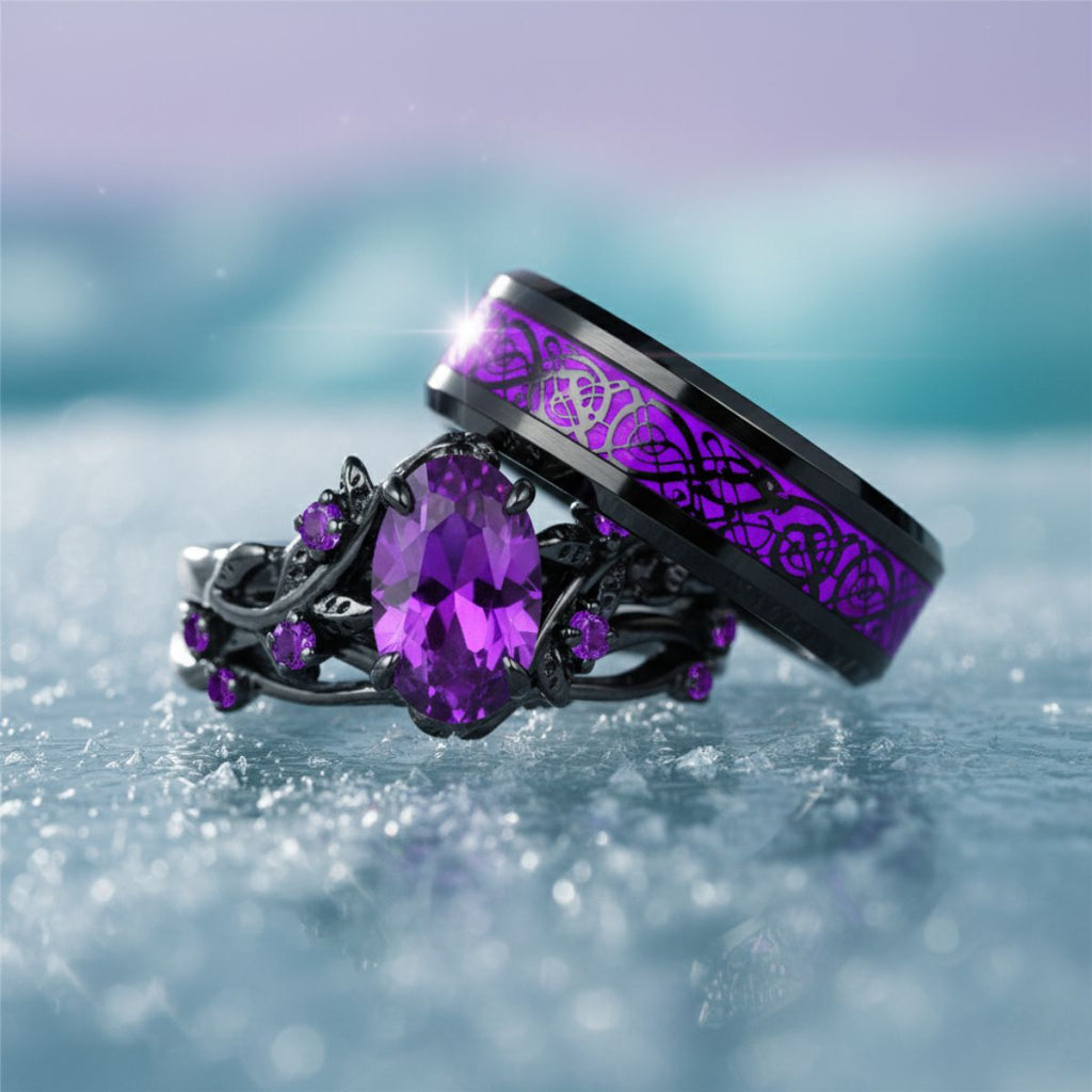 Purple Love Rings