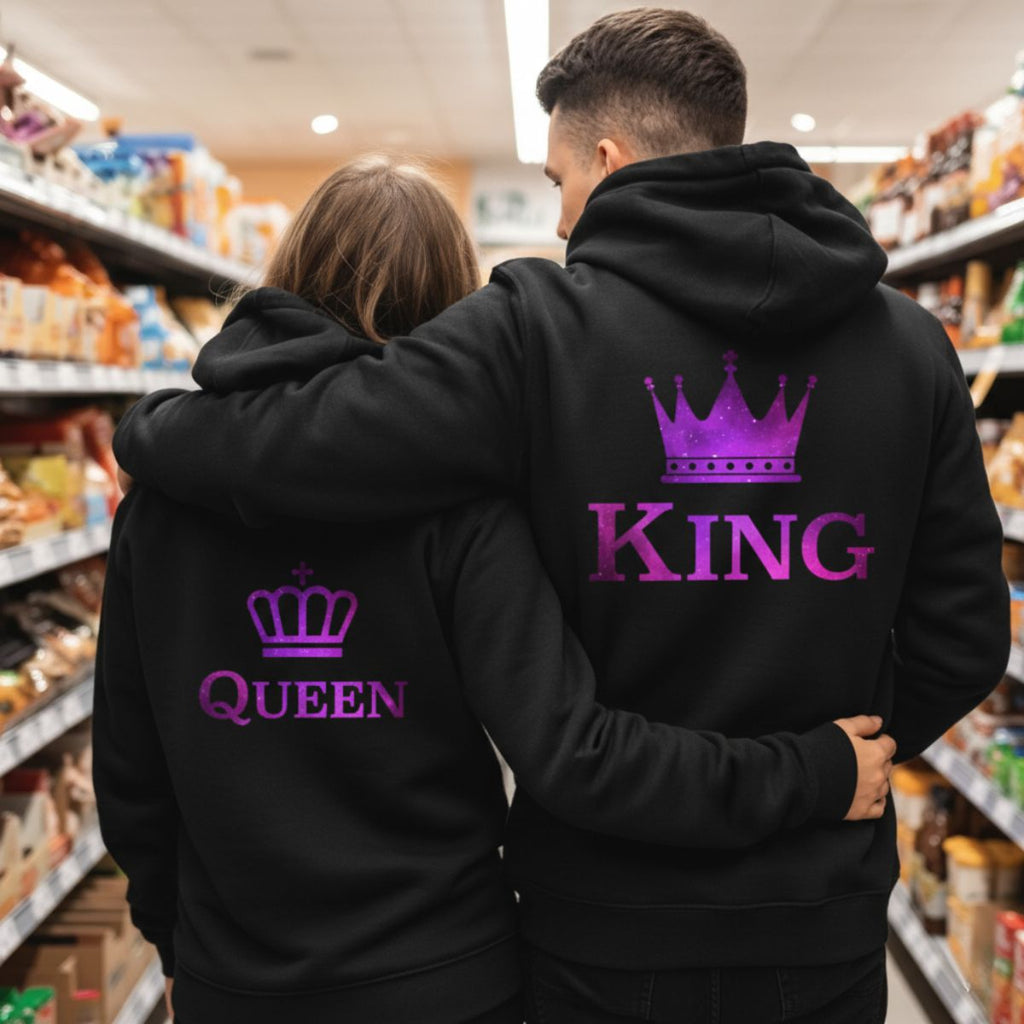 Purple King & Queen Hoodies