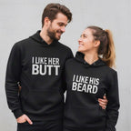 His Beard & Her Butt Hoodies