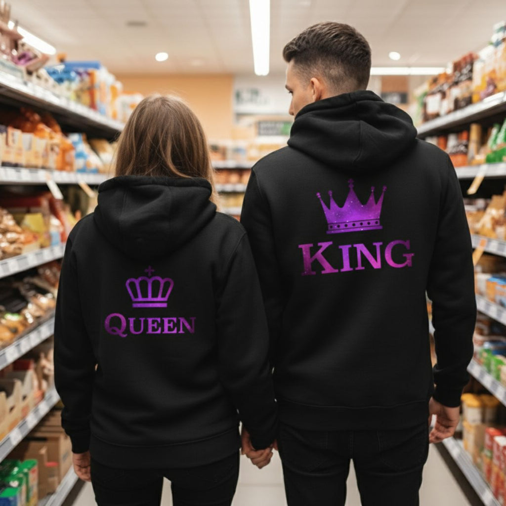 Purple King & Queen Hoodies