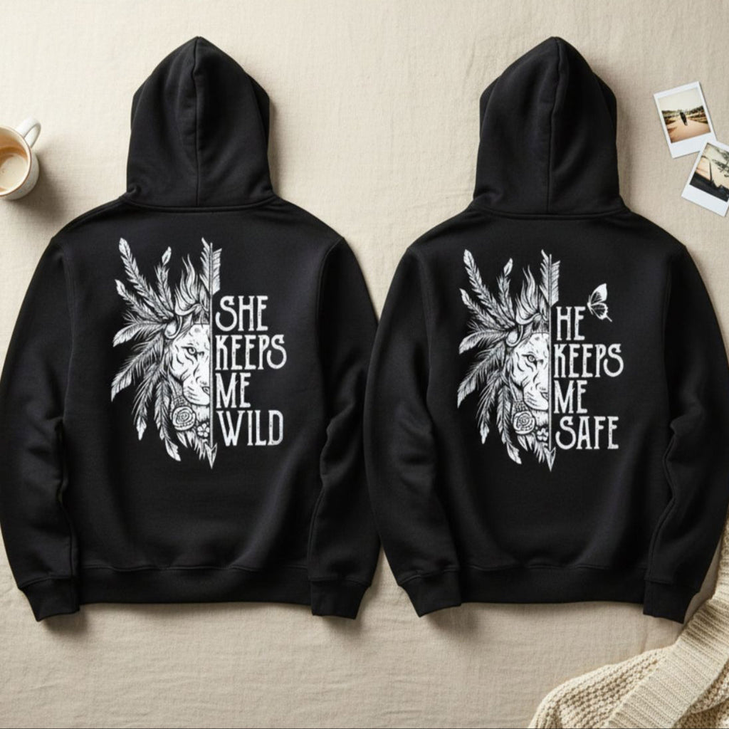 Black Wild & Safe Hoodies
