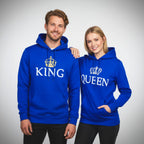 Blue King & Queen Hoodies