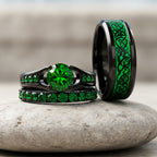 Emerald Love Rings