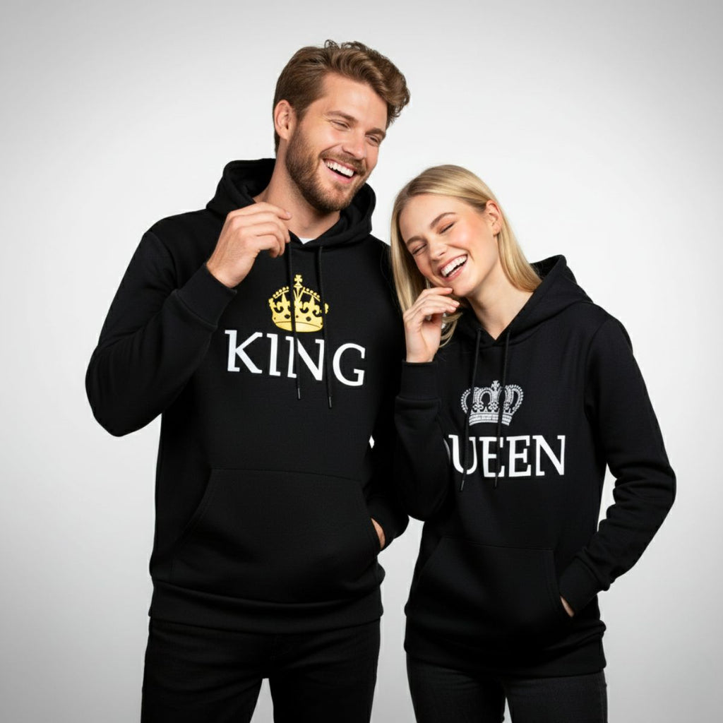 Black King Queen Hoodies