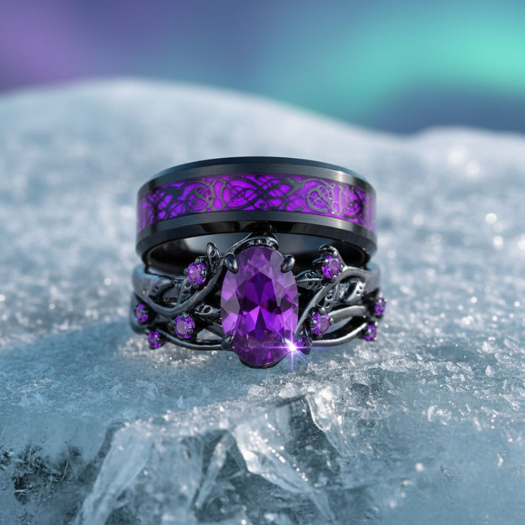 Purple Love Rings