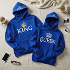 Blue King & Queen Hoodies