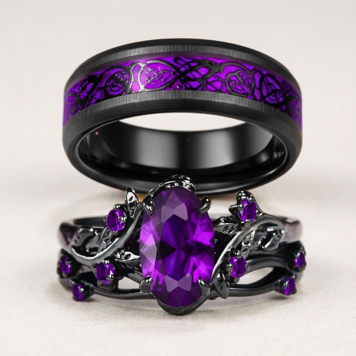 Purple Love Rings