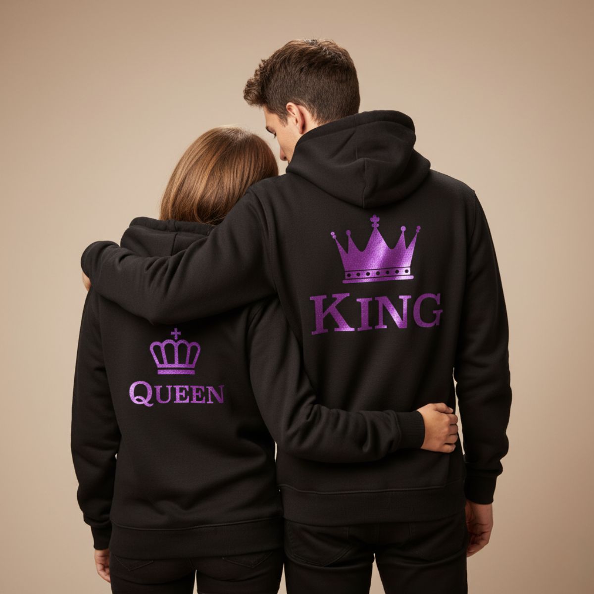 Purple King & Queen Hoodies