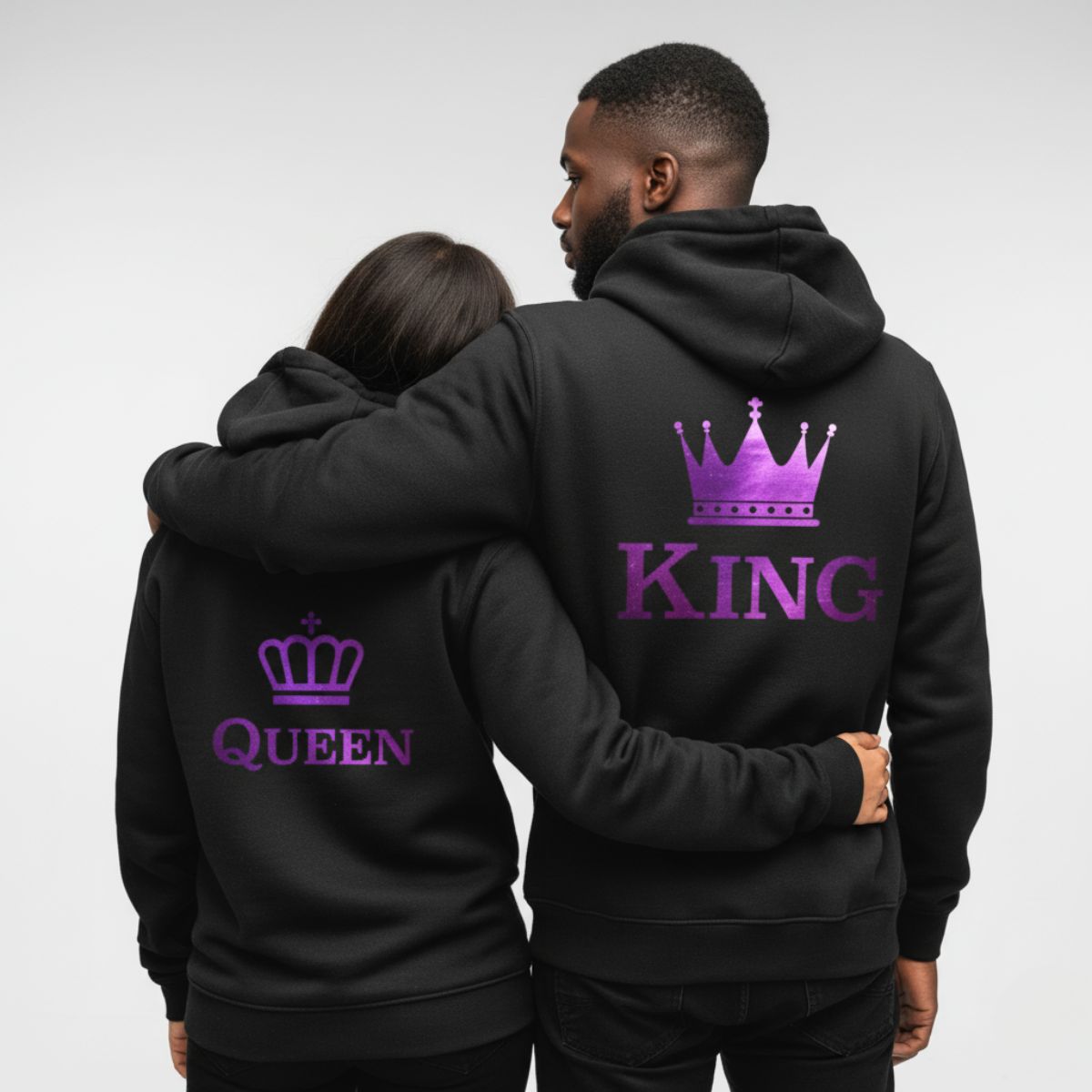 Purple King & Queen Hoodies