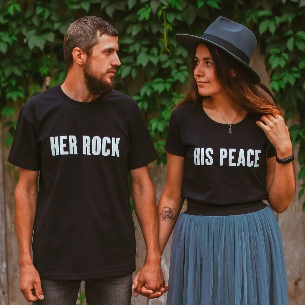 Her Rock & His Peace Shirts