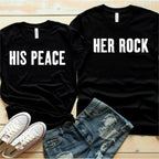 Her Rock & His Peace Shirts