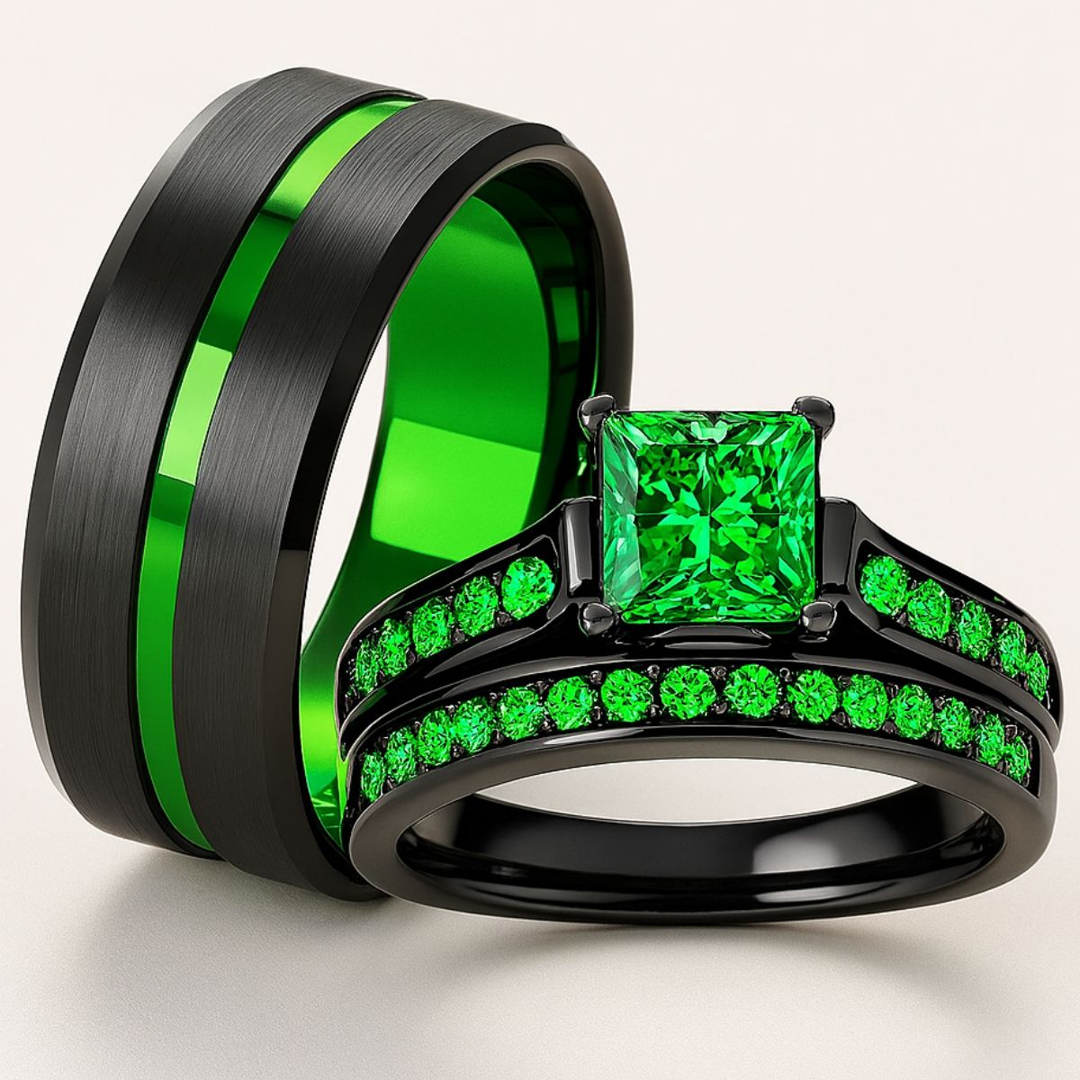 Emerald Breath Rings