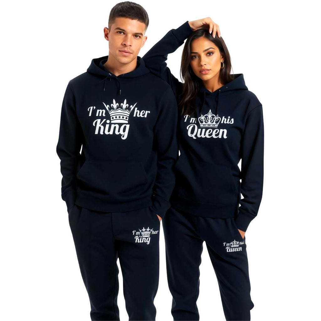 King & Queen Black Tracksuits