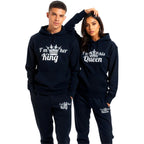 King & Queen Black Tracksuits