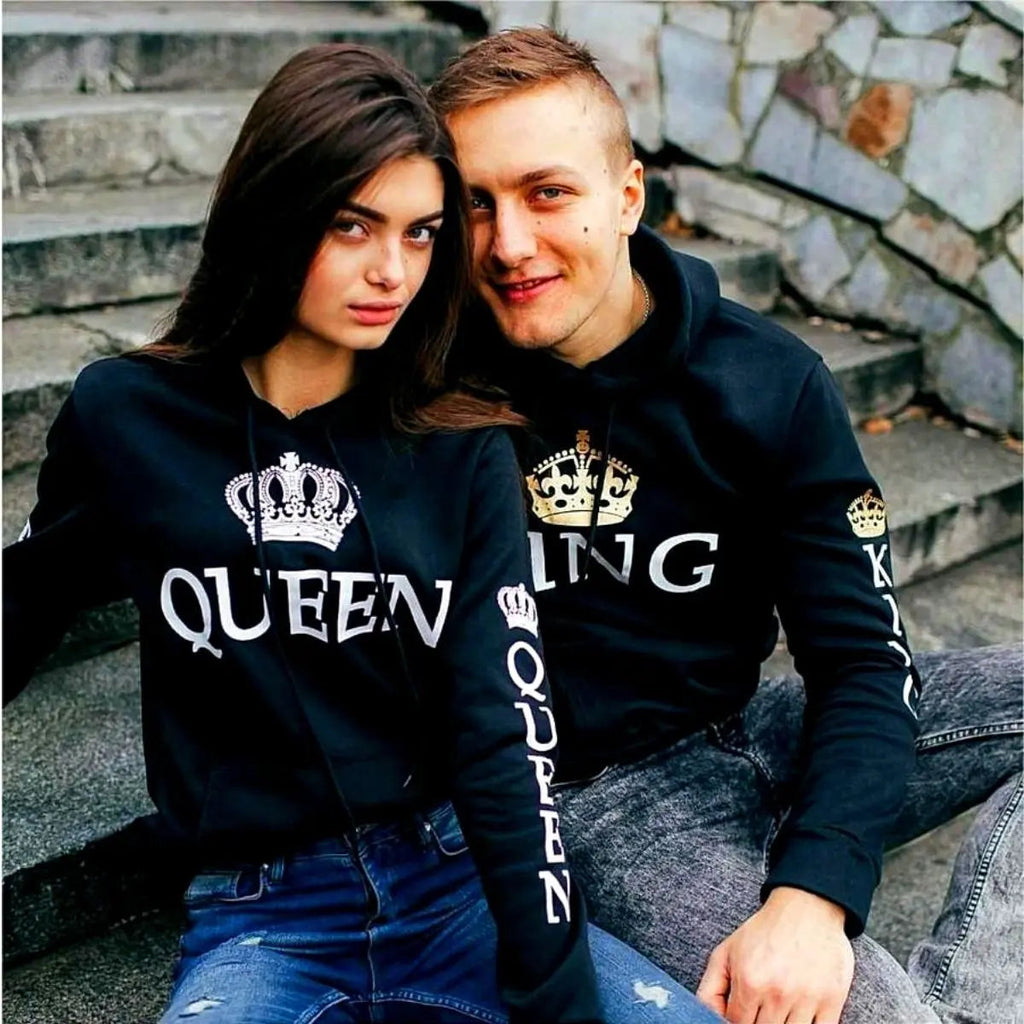 Black King Queen Hoodies