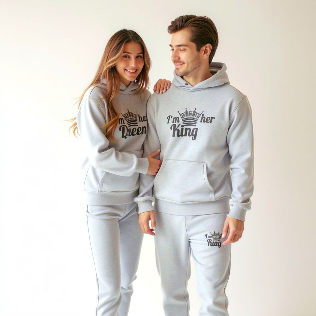 King & Queen Gray Tracksuits