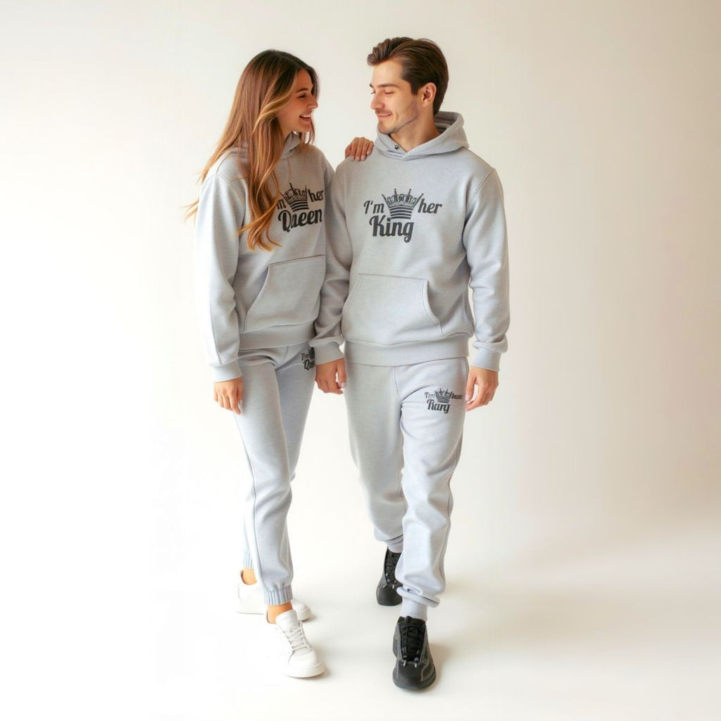 King & Queen Gray Tracksuits