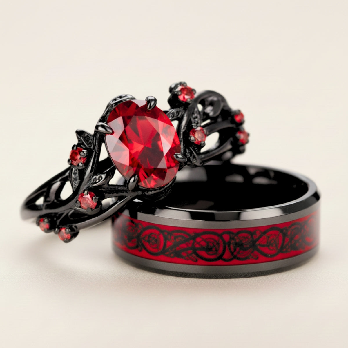 Red Heart Rings