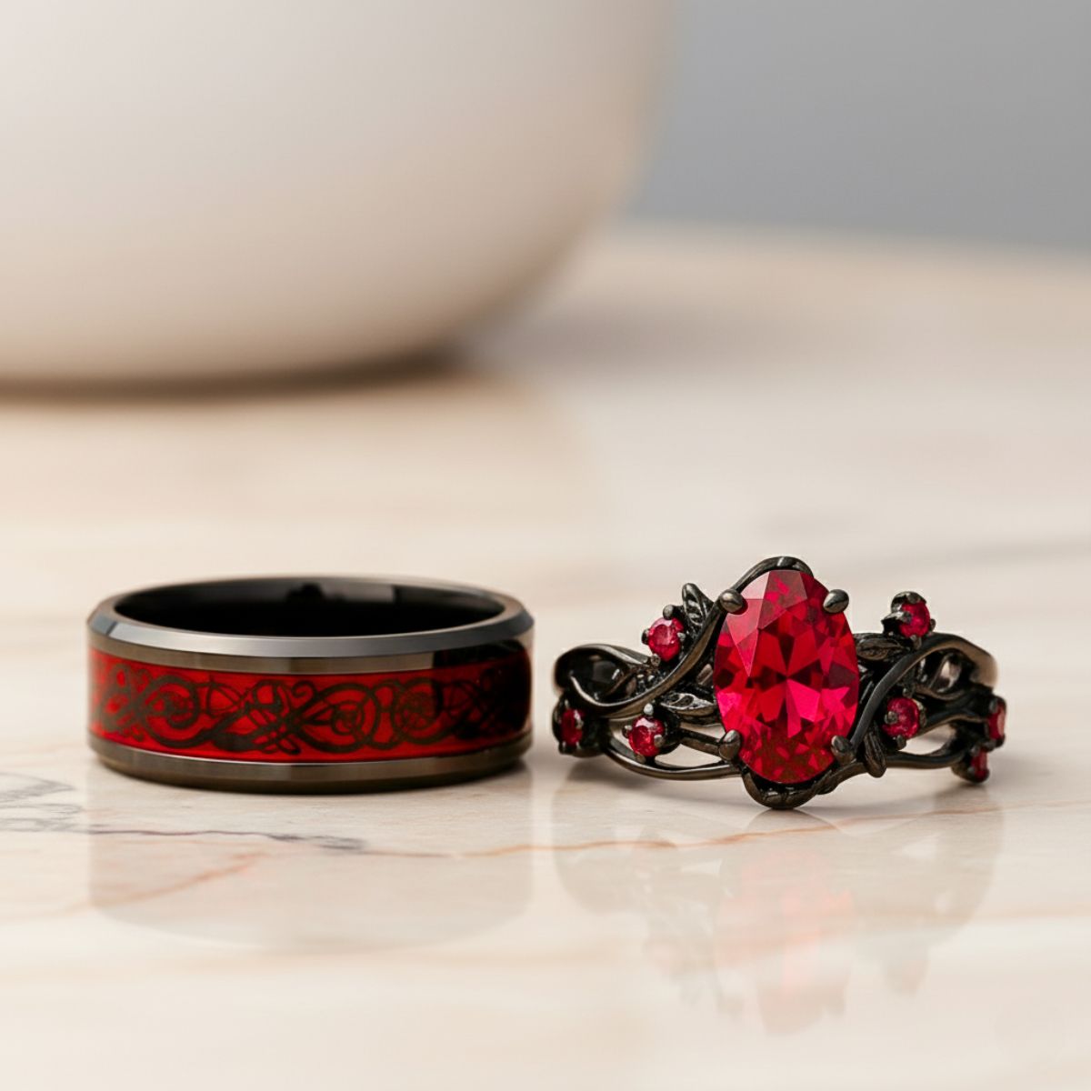 Red Heart Rings