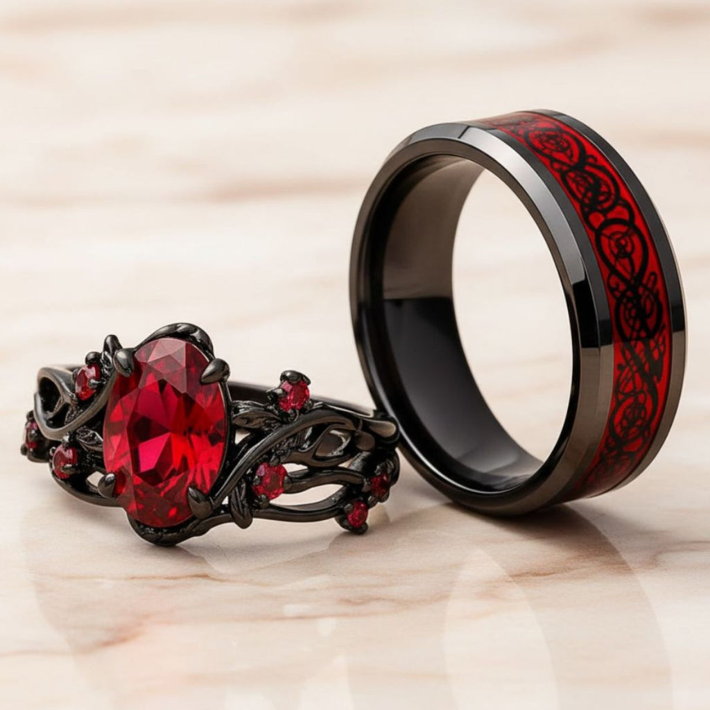 Red Heart Rings